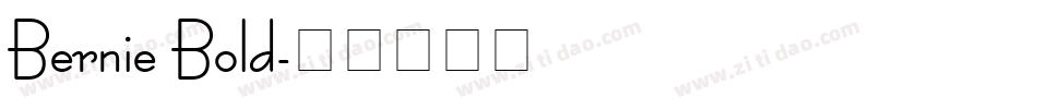 Bernie Bold字体转换